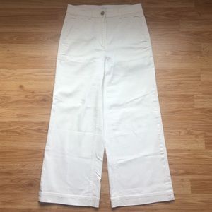 EVERLANE White Wide Leg Crop Pants